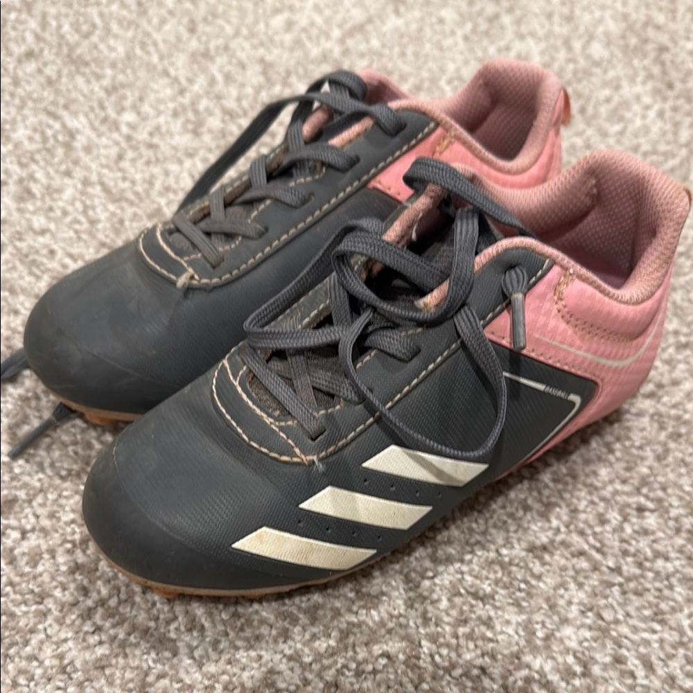 Adidas Kids' gray and Pink Shoes